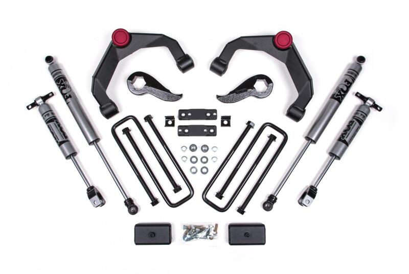 GMC 3500 HD Suspension Lift Kit - Zone Offroad - 3In Adventure Series (OE Key 84634344) w/o Overloads - Fox - `20-`27